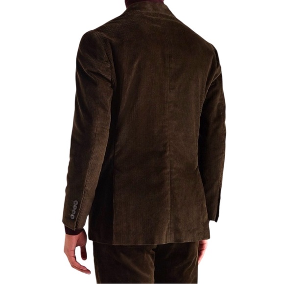 Brand New Thom Sweeney Wool Corduroy Deep Brown Suit Jacket size 50 / M - Picture 3 of 11